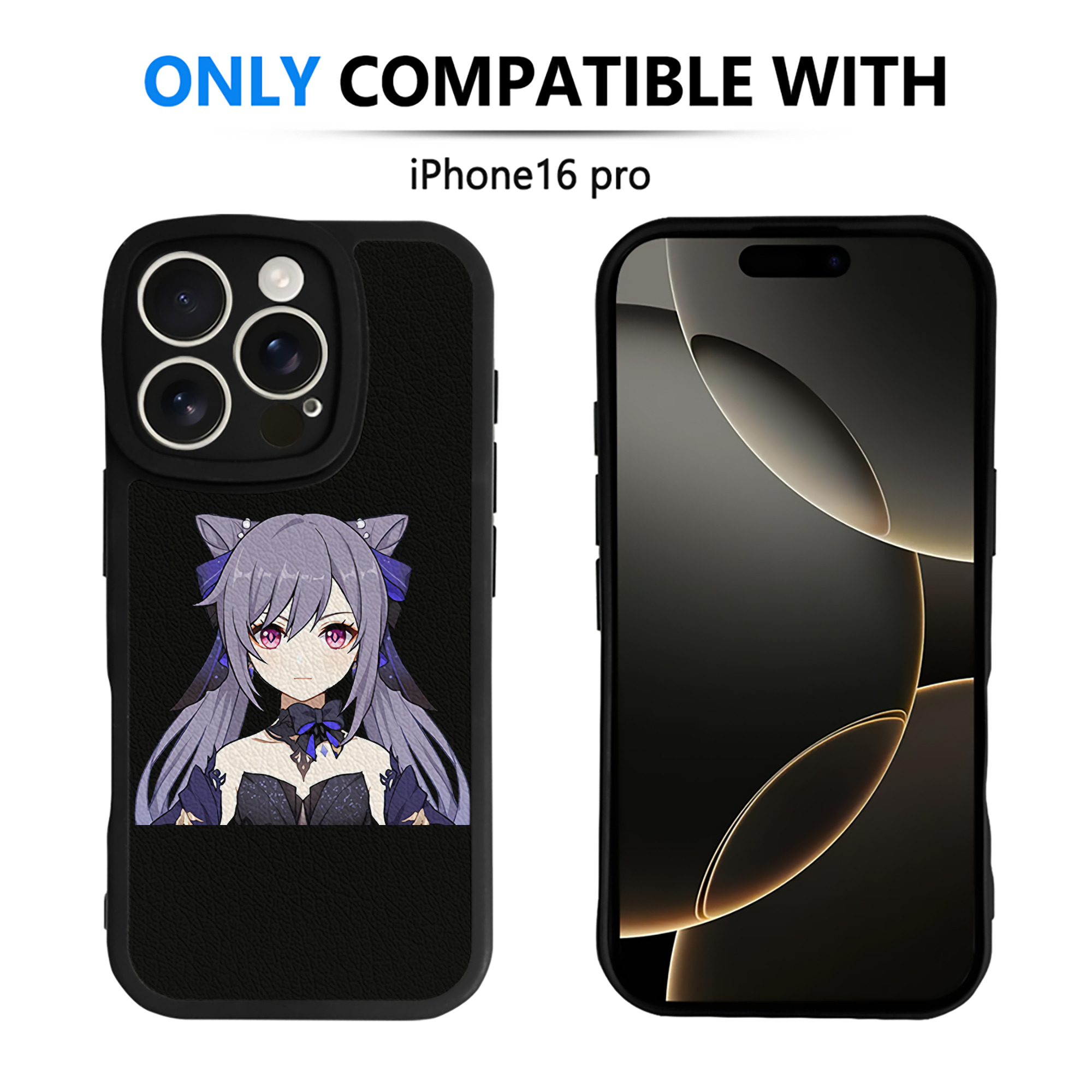 げんし神 刻晴 こくせい genshin Kokusei 【iPhone 16シリーズ対応】シリコンスマホケース（レザー調） 材質：シリコン